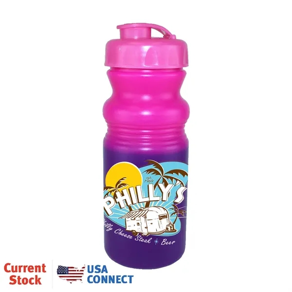 Pink To Purple color option for Mood™ 20 Oz. Cycle Bottle With Flip Top Cap, Full Color Di