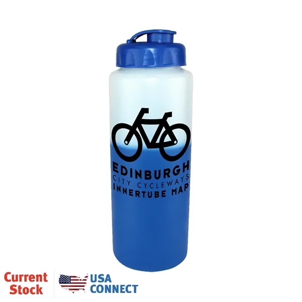 Frosted To Blue color option for Mood™ 32 Oz. Sports Bottle With Flip Top Cap