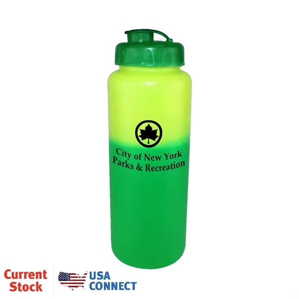Yellow To Green color option for Mood™ 32 Oz. Sports Bottle With Flip Top Cap