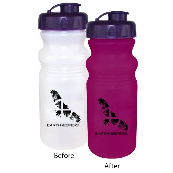 Frosted To Purple color option for Sun Fun 20 Oz. Cycle Bottle With Flip Top Cap