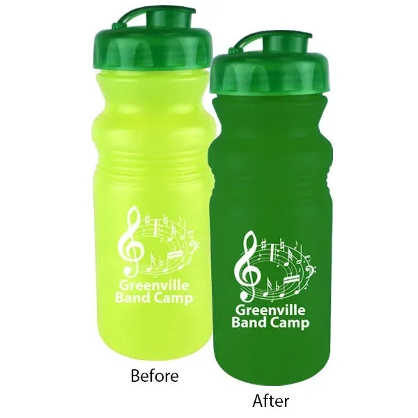 Yellow To Green color option for Sun Fun 20 Oz. Cycle Bottle With Flip Top Cap
