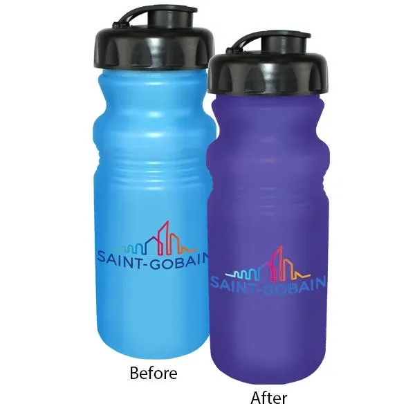 Light Blue To Violet color option for Sun Fun 20 Oz. Cycle Bottle With Flip Top Cap, Full Color Di