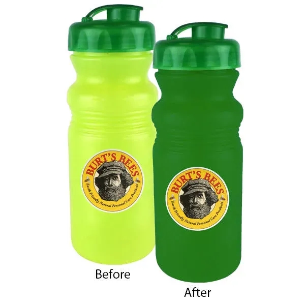 Yellow To Green color option for Sun Fun 20 Oz. Cycle Bottle With Flip Top Cap, Full Color Di