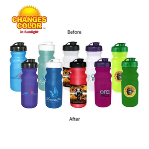 Photo of Sun Fun 20 Oz. Cycle Bottle With Flip Top Cap, Full Color Di