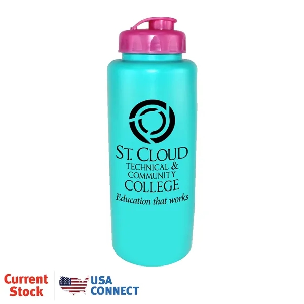 Teal color option for 32 Oz. Grip Bottle With Flip Top Cap