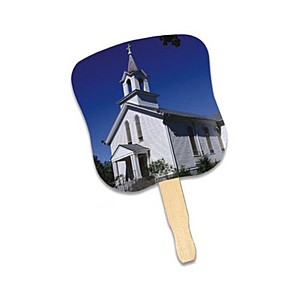 Photo of Stock Design Hand Fan White Church