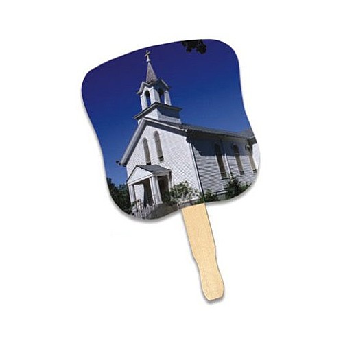 Photo of Stock Design Hand Fan White Church