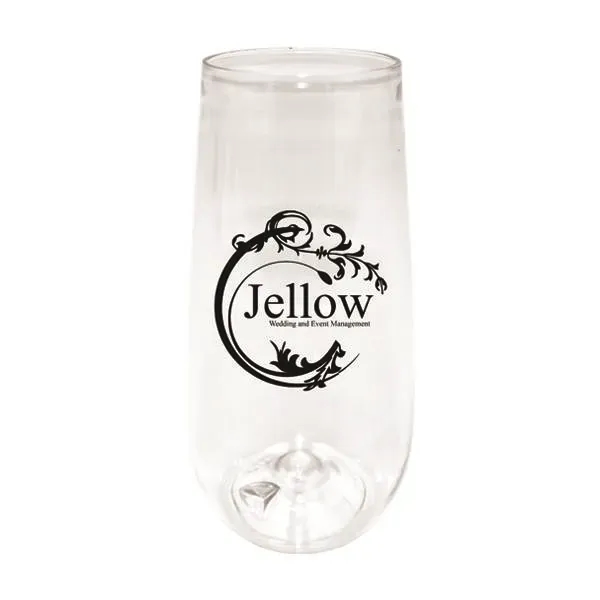 Clear color option for 10 Oz. Plastic Stemless Champagne Flute