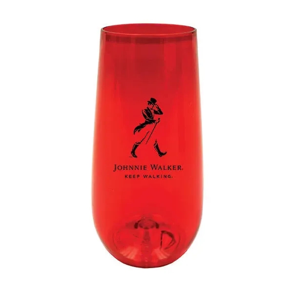 Red color option for 10 Oz. Plastic Stemless Champagne Flute