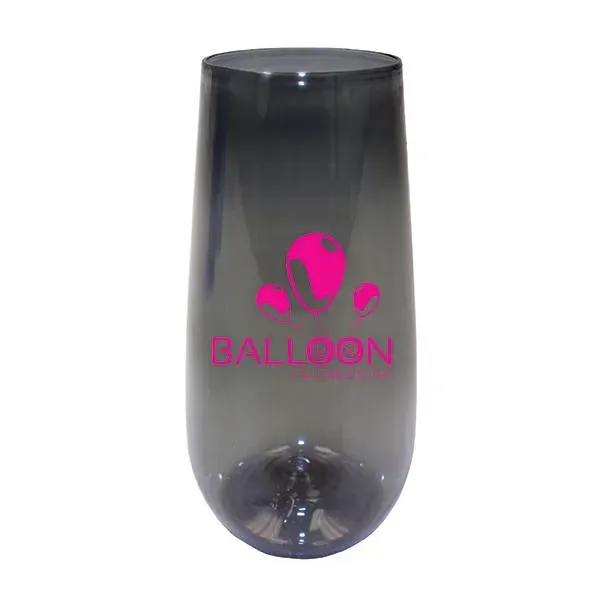 Smoke color option for 10 Oz. Plastic Stemless Champagne Flute