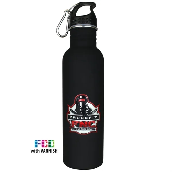 Black color option for Halcyon® 25 Oz. Stainless Quest Bottle, Fcd With Varnish Or