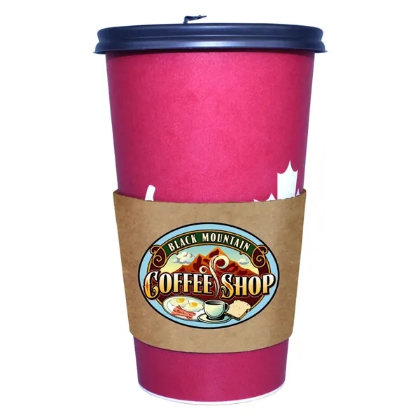Brown color option for Paper Coffee Sleeve, Full Color Digital