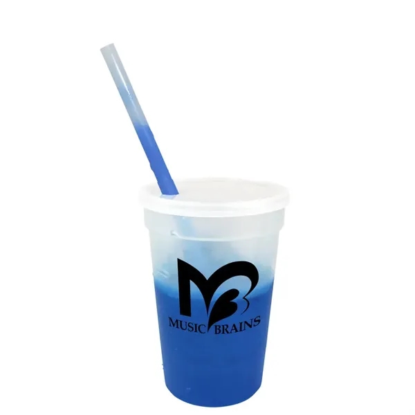 Frosted To Blue color option for Mood™ 17 Oz. Stadium Cup/Straw/Lid Set