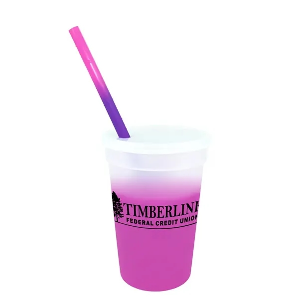 Frosted To Pink color option for Mood™ 17 Oz. Stadium Cup/Straw/Lid Set