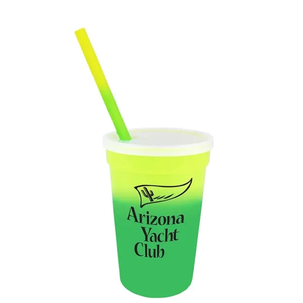 Yellow To Green color option for Mood™ 17 Oz. Stadium Cup/Straw/Lid Set