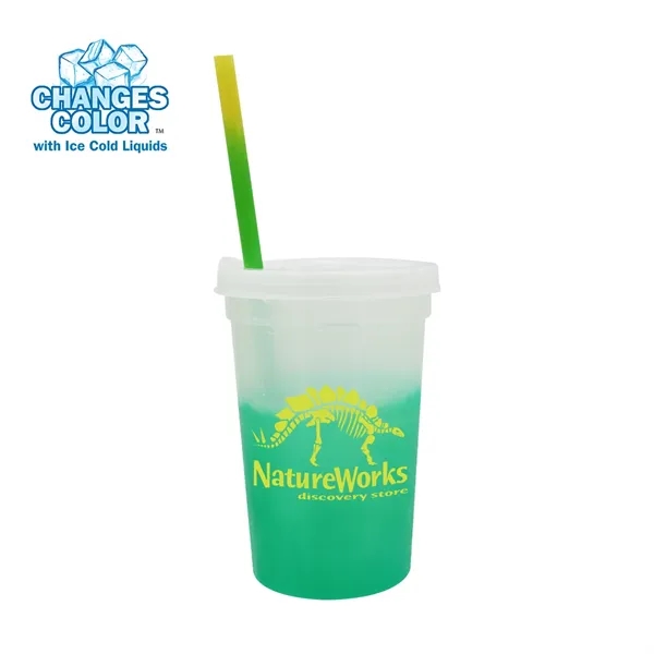 Frosted To Green color option for Mood™ 22 Oz. Stadium Cup/Straw/Lid Set