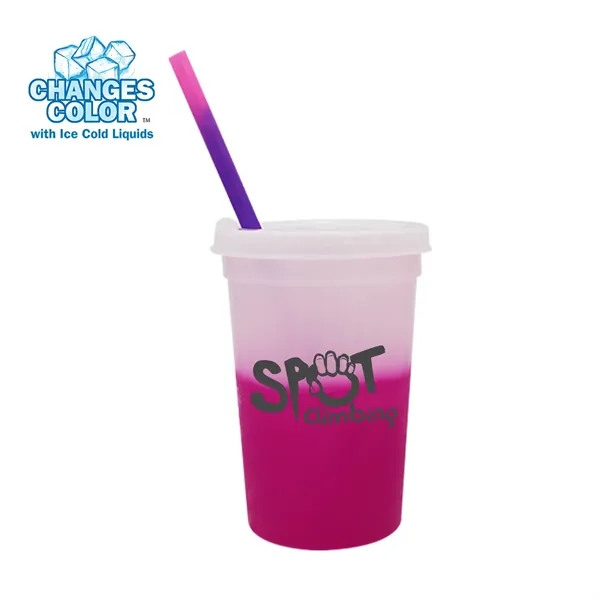Frosted To Pink color option for Mood™ 22 Oz. Stadium Cup/Straw/Lid Set
