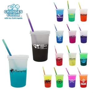 Photo of Mood™ 22 Oz. Stadium Cup/Straw/Lid Set