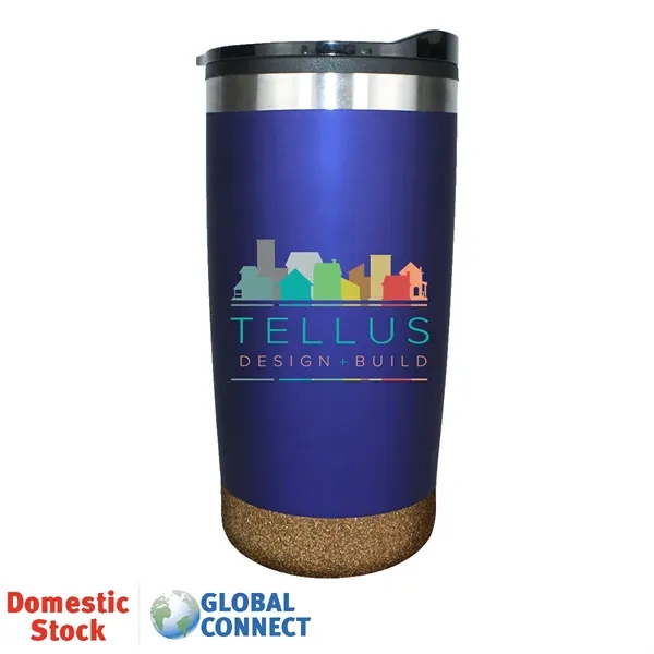 Blue Metallic color option for Halcyon® 20 Oz. Cork Bottom Tumbler, Full Color Digitala
