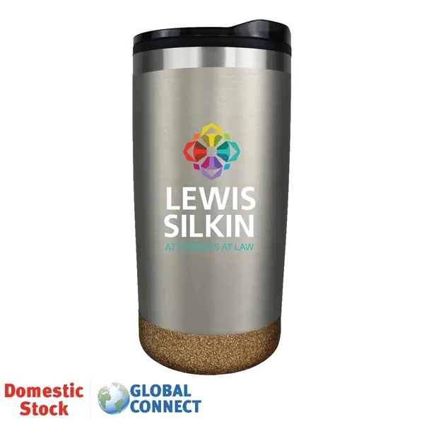 Silver Metallic color option for Halcyon® 20 Oz. Cork Bottom Tumbler, Full Color Digitala