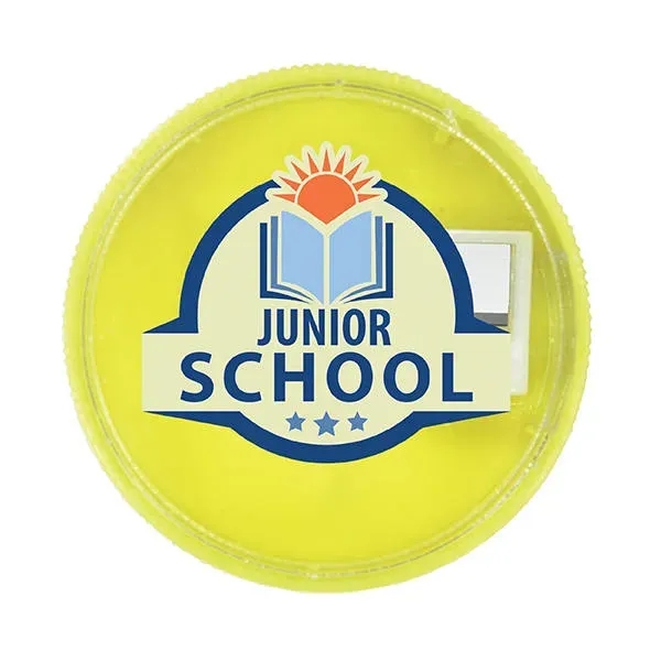 Yellow color option for Round Pencil Sharpener, Full Color Digital