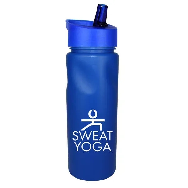 Blue color option for 24 Oz. Cycle Bottle With Straw Cap Lid