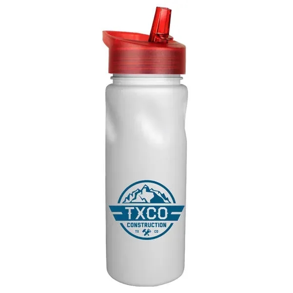 Frosted color option for 24 Oz. Cycle Bottle With Straw Cap Lid