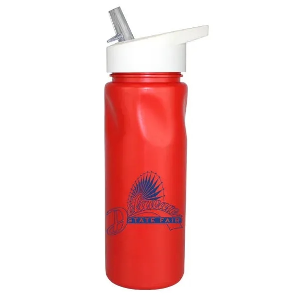 Red color option for 24 Oz. Cycle Bottle With Straw Cap Lid