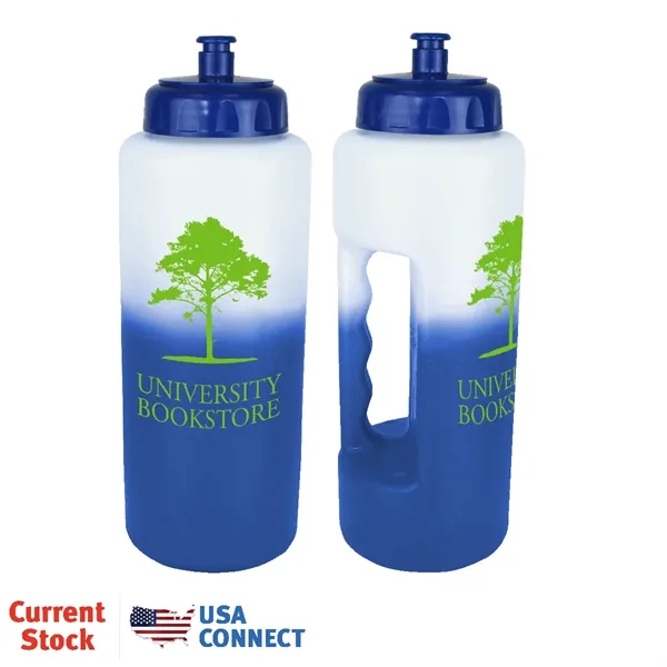 Frosted To Blue color option for Mood™ 32 Oz. Grip Bottle With Push 'N Pull Cap