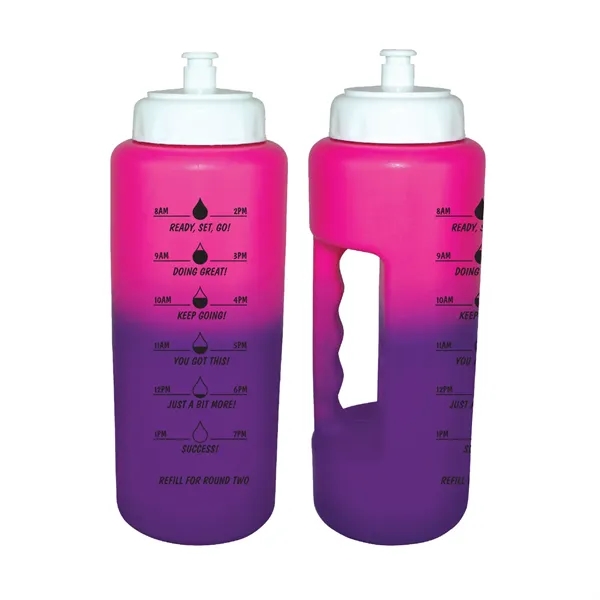 Pink To Purple color option for Mood™ 32 Oz. Grip Bottle With Push 'N Pull Cap