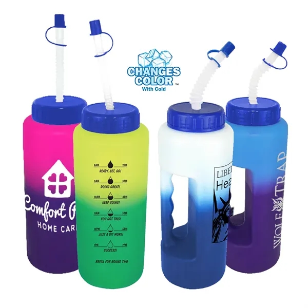 Extra color option for Mood™ 32 Oz. Grip Bottle With Flexible Straw