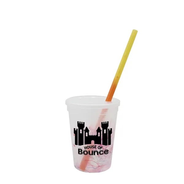 Rainbow color option for Mood 12 Oz. Rainbow Confetti Cup/Straw/Lid Set