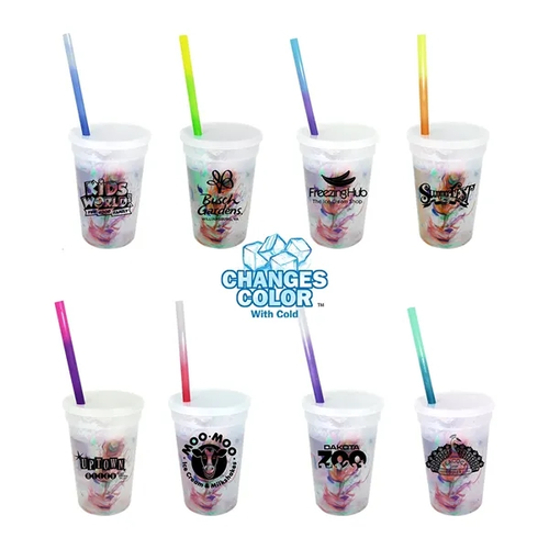 Main photo of Mood™ 17 Oz. Rainbow Confetti Cup/Straw/Lid Set