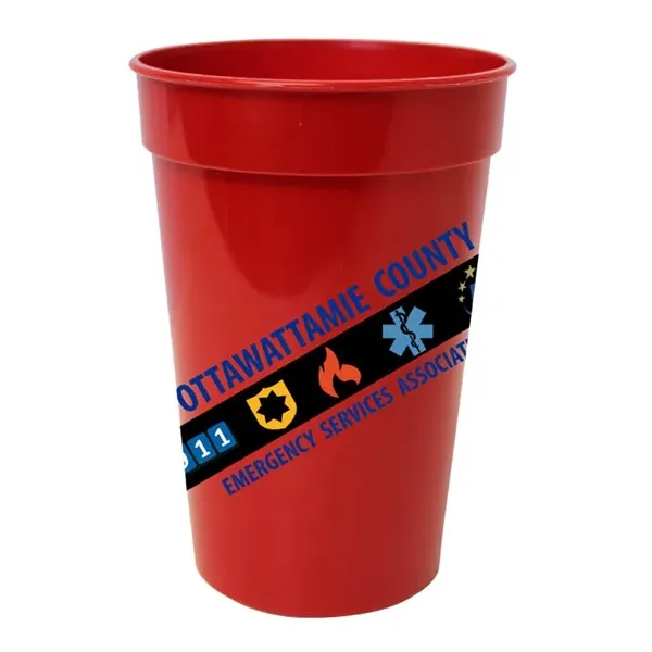 Red color option for Micro Halt™ 17 Oz. Stadium Cup, Full Color Digital