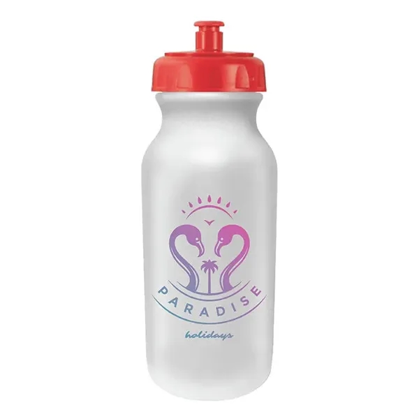 Frosted color option for Micro Halt™ 20 Oz. Value Cycle Bottle, Full Color Digital