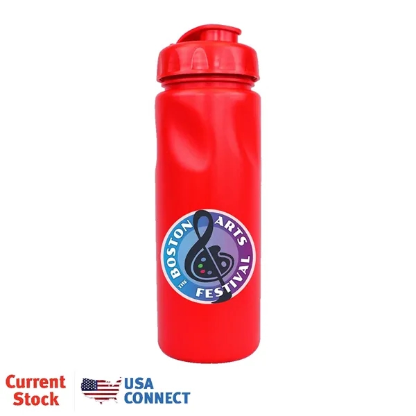 Red color option for 24 Oz. Cycle Bottle With Push 'N Pull Cap, Full Color Digita