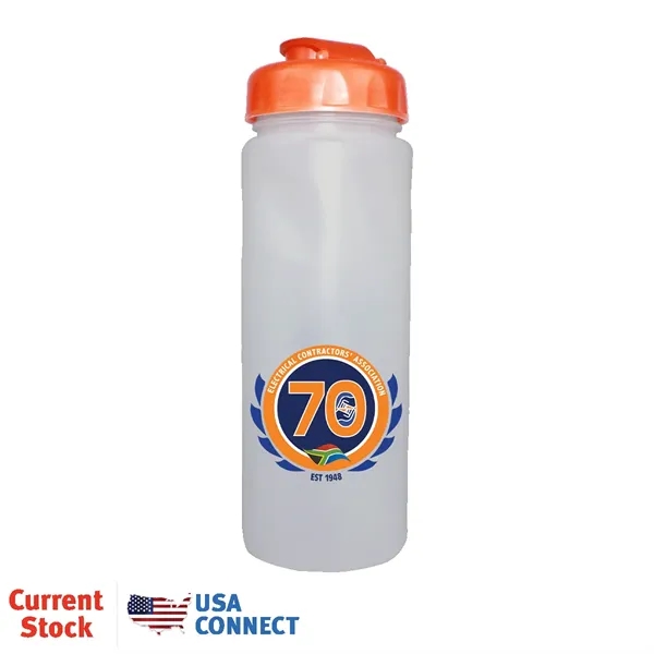 Frosted color option for 24 Oz. Cycle Bottle With Flip Top Cap, Full Color Digital