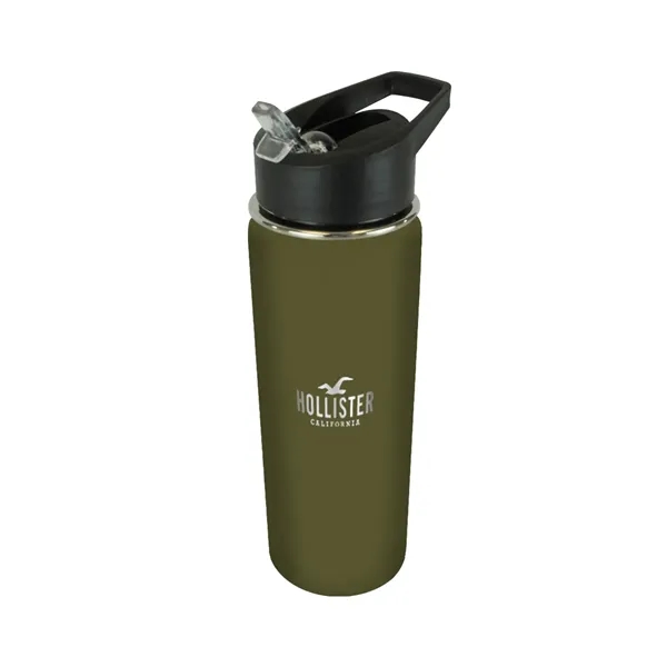 Army Green color option for Halcyon® 20 Oz. Sports Bottle With Flip Straw Lid, Laser En