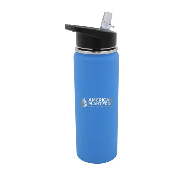 Blue color option for Halcyon® 20 Oz. Sports Bottle With Flip Straw Lid, Laser En
