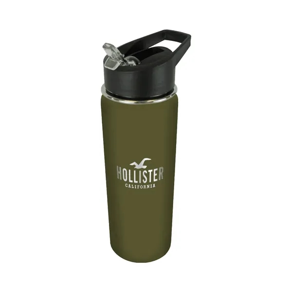 Army Green color option for Halcyon® 20 Oz. Sports Bottle With Flip Straw Lid, Laser En
