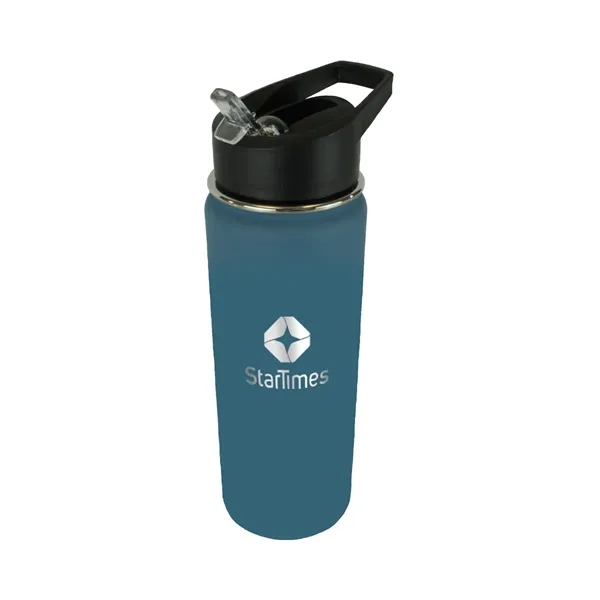Slate Blue color option for Halcyon® 20 Oz. Sports Bottle With Flip Straw Lid, Laser En