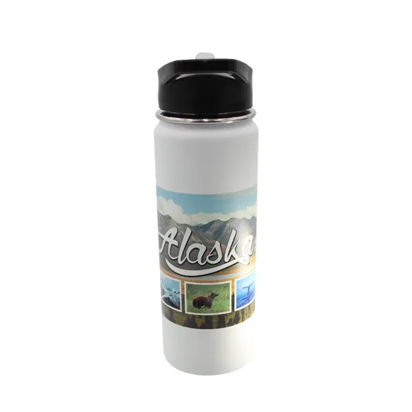 White color option for Halcyon 20 Oz. Sport Bottle With Flip Straw Lid