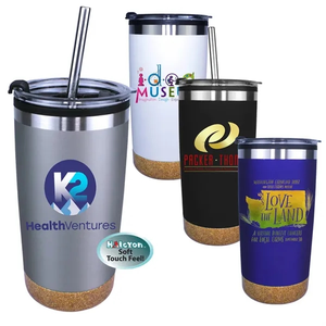 Photo of Halcyon® 20 Oz. Cork Bottom Tumbler With Stainless Straw/Fl