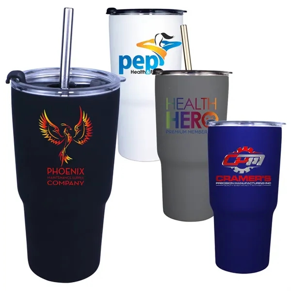 Extra color option for Halcyon® 20 Oz. Tumbler With Stainless Straw/Flip Top Lid,
