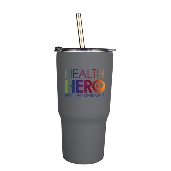 Gray color option for Halcyon® 20 Oz. Tumbler With Stainless Straw/Flip Top Lid,
