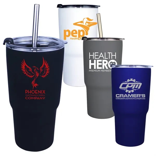 Extra color option for Halcyon® 20 Oz. Tumbler With Stainless Straw/Flip Top Lid