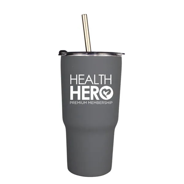 Gray color option for Halcyon® 20 Oz. Tumbler With Stainless Straw/Flip Top Lid