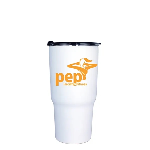 White color option for Halcyon® 20 Oz. Tumbler With Stainless Straw/Flip Top Lid