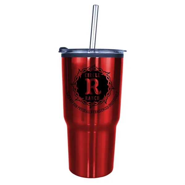 Red color option for 20 Oz. Ares Tumbler With Stainless Straw/Flip Top Lid