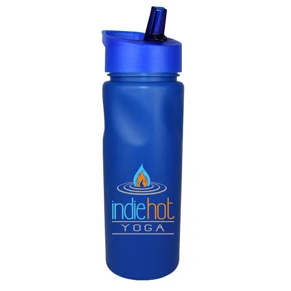 Blue color option for 24 Oz. Cycle Bottle With Straw Cap Lid, Full Color Digital